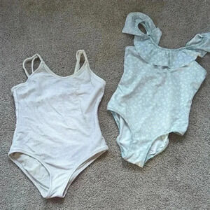 Zara swim 4 to 5 year One piece and Shade Critters 4T white/silver one piece